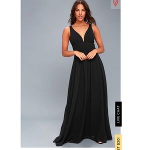 Low Cut Lulus Black Maxi Dress
